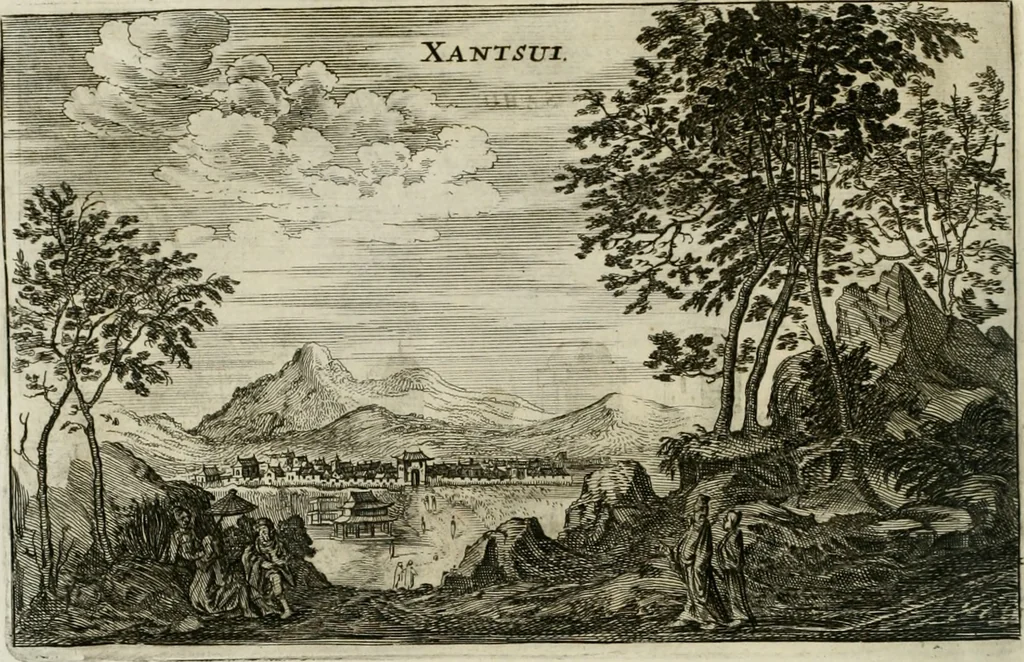 An illustration from L'ambassade de la Compagnie orientale des Provinces Unies vers l'empereur de la Chine, ou grand cam de Tartarie, faite par les Srs. Pierre de Goyer, & Jacob de Keyser, 1665, leaf 113