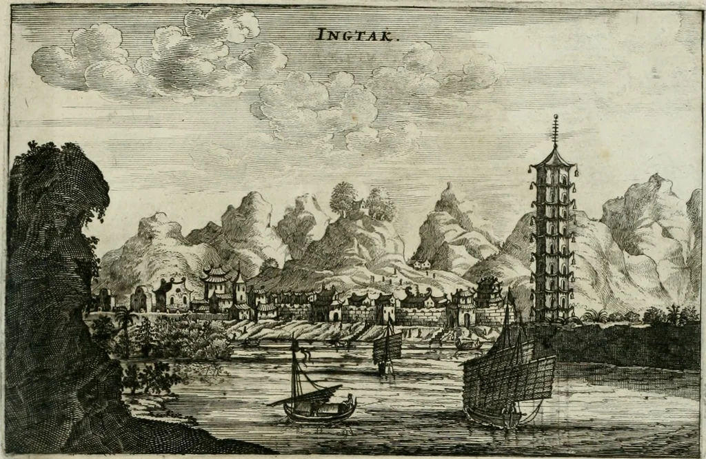 An illustration from L'ambassade de la Compagnie orientale des Provinces Unies vers l'empereur de la Chine, ou grand cam de Tartarie, faite par les Srs. Pierre de Goyer, & Jacob de Keyser, 1665, leaf 122