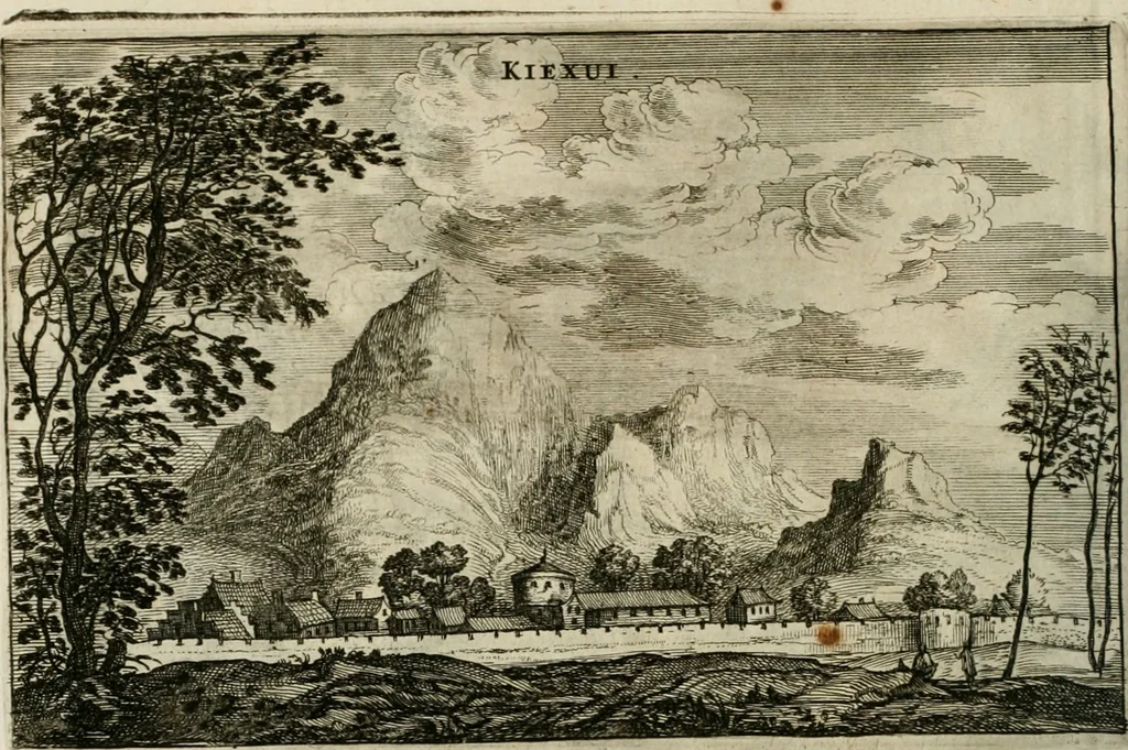 An illustration from L'ambassade de la Compagnie orientale des Provinces Unies vers l'empereur de la Chine, ou grand cam de Tartarie, faite par les Srs. Pierre de Goyer, & Jacob de Keyser, 1665, leaf 155