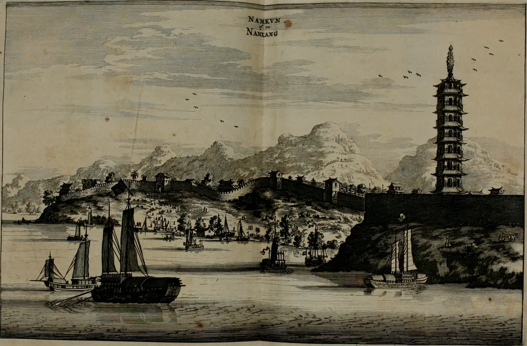 An illustration from L'ambassade de la Compagnie orientale des Provinces Unies vers l'empereur de la Chine, ou grand cam de Tartarie, faite par les Srs. Pierre de Goyer, & Jacob de Keyser, 1665, leaf 159