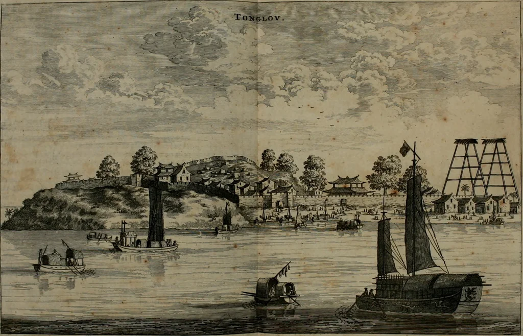 An illustration from L'ambassade de la Compagnie orientale des Provinces Unies vers l'empereur de la Chine, ou grand cam de Tartarie, faite par les Srs. Pierre de Goyer, & Jacob de Keyser, 1665, leaf 181