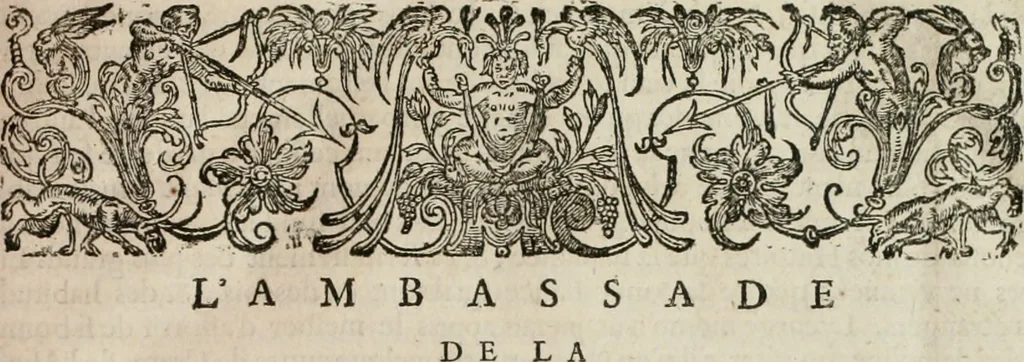 An illustration from L'ambassade de la Compagnie orientale des Provinces Unies vers l'empereur de la Chine, ou grand cam de Tartarie, faite par les Srs. Pierre de Goyer, & Jacob de Keyser, 1665, leaf 22