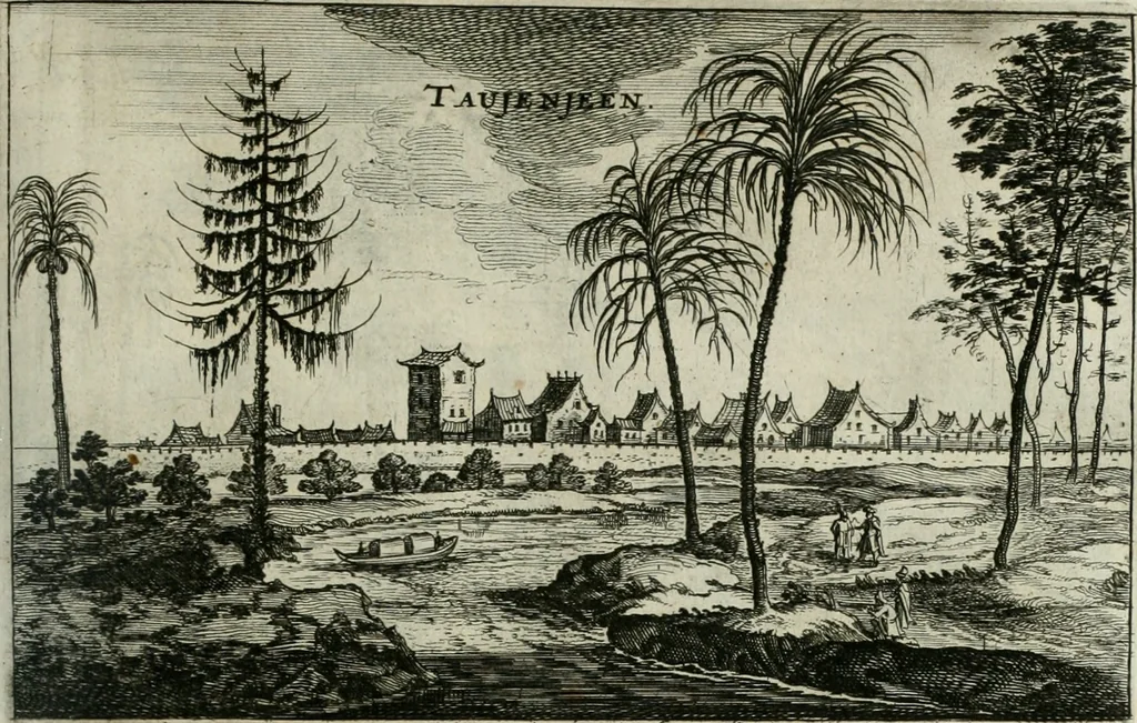 An illustration from L'ambassade de la Compagnie orientale des Provinces Unies vers l'empereur de la Chine, ou grand cam de Tartarie, faite par les Srs. Pierre de Goyer, & Jacob de Keyser, 1665, leaf 224