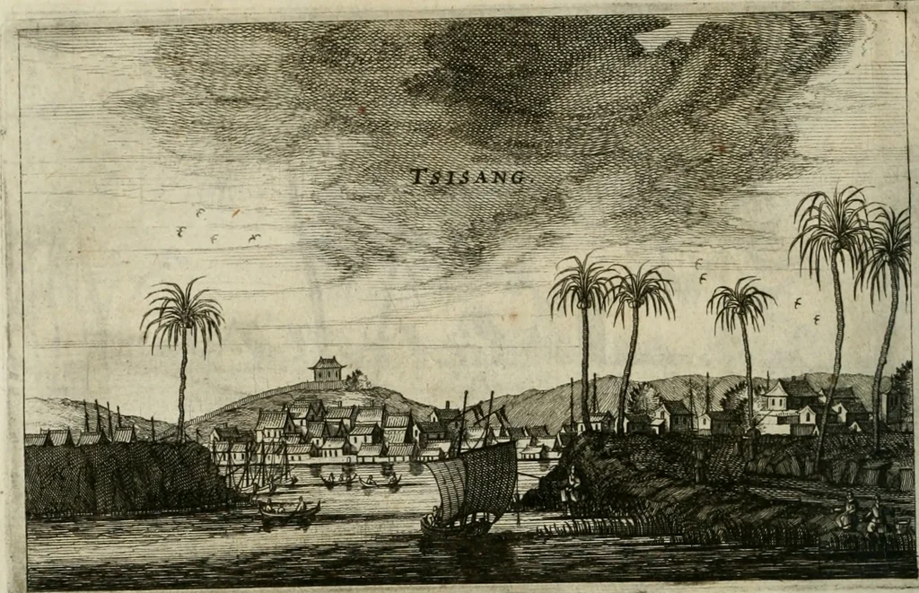 An illustration from L'ambassade de la Compagnie orientale des Provinces Unies vers l'empereur de la Chine, ou grand cam de Tartarie, faite par les Srs. Pierre de Goyer, & Jacob de Keyser, 1665, leaf 225