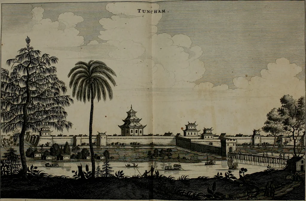 An illustration from L'ambassade de la Compagnie orientale des Provinces Unies vers l'empereur de la Chine, ou grand cam de Tartarie, faite par les Srs. Pierre de Goyer, & Jacob de Keyser, 1665, leaf 241