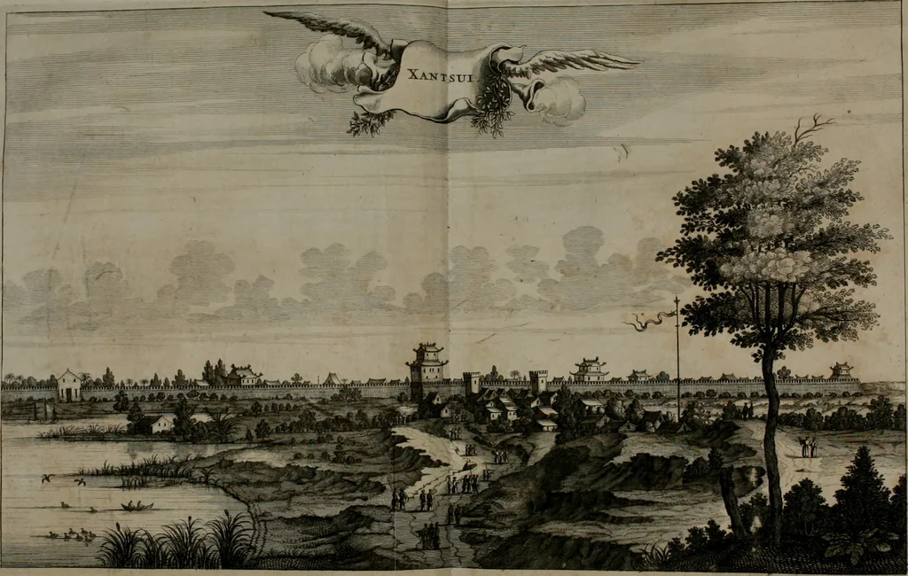 An illustration from L'ambassade de la Compagnie orientale des Provinces Unies vers l'empereur de la Chine, ou grand cam de Tartarie, faite par les Srs. Pierre de Goyer, & Jacob de Keyser, 1665, leaf 249