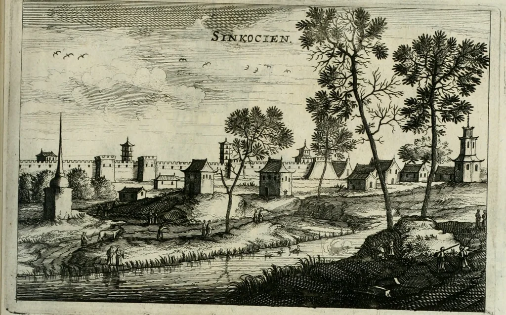 An illustration from L'ambassade de la Compagnie orientale des Provinces Unies vers l'empereur de la Chine, ou grand cam de Tartarie, faite par les Srs. Pierre de Goyer, & Jacob de Keyser, 1665, leaf 268