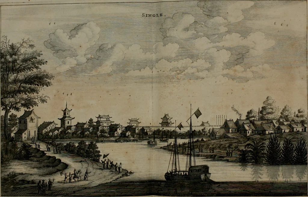 An illustration from L'ambassade de la Compagnie orientale des Provinces Unies vers l'empereur de la Chine, ou grand cam de Tartarie, faite par les Srs. Pierre de Goyer, & Jacob de Keyser, 1665, leaf 271