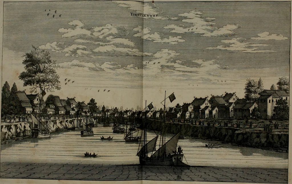 An illustration from L'ambassade de la Compagnie orientale des Provinces Unies vers l'empereur de la Chine, ou grand cam de Tartarie, faite par les Srs. Pierre de Goyer, & Jacob de Keyser, 1665, leaf 275