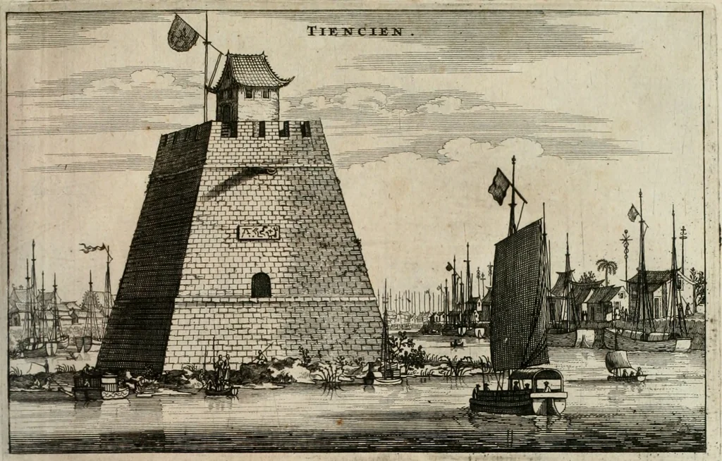 An illustration from L'ambassade de la Compagnie orientale des Provinces Unies vers l'empereur de la Chine, ou grand cam de Tartarie, faite par les Srs. Pierre de Goyer, & Jacob de Keyser, 1665, leaf 276