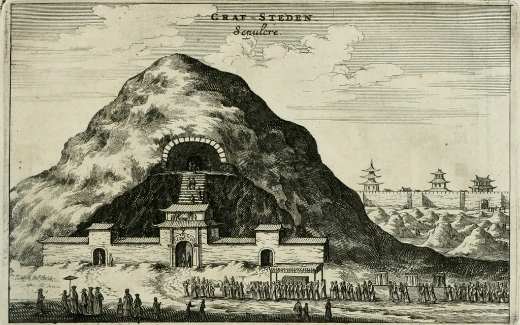 An illustration from L'ambassade de la Compagnie orientale des Provinces Unies vers l'empereur de la Chine, ou grand cam de Tartarie, faite par les Srs. Pierre de Goyer, & Jacob de Keyser, 1665, leaf 424
