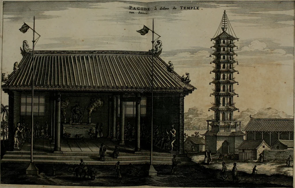 An illustration from L'ambassade de la Compagnie orientale des Provinces Unies vers l'empereur de la Chine, ou grand cam de Tartarie, faite par les Srs. Pierre de Goyer, & Jacob de Keyser, 1665, leaf 443
