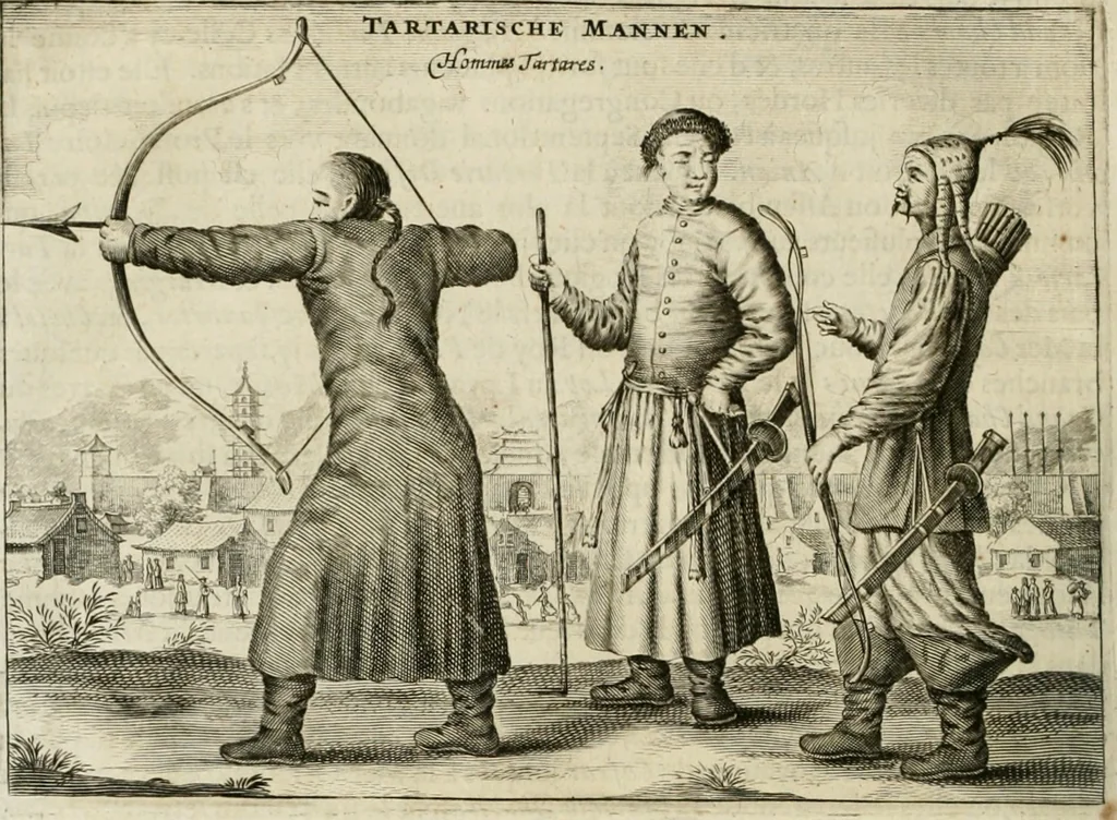 An illustration from L'ambassade de la Compagnie orientale des Provinces Unies vers l'empereur de la Chine, ou grand cam de Tartarie, faite par les Srs. Pierre de Goyer, & Jacob de Keyser, 1665, leaf 493