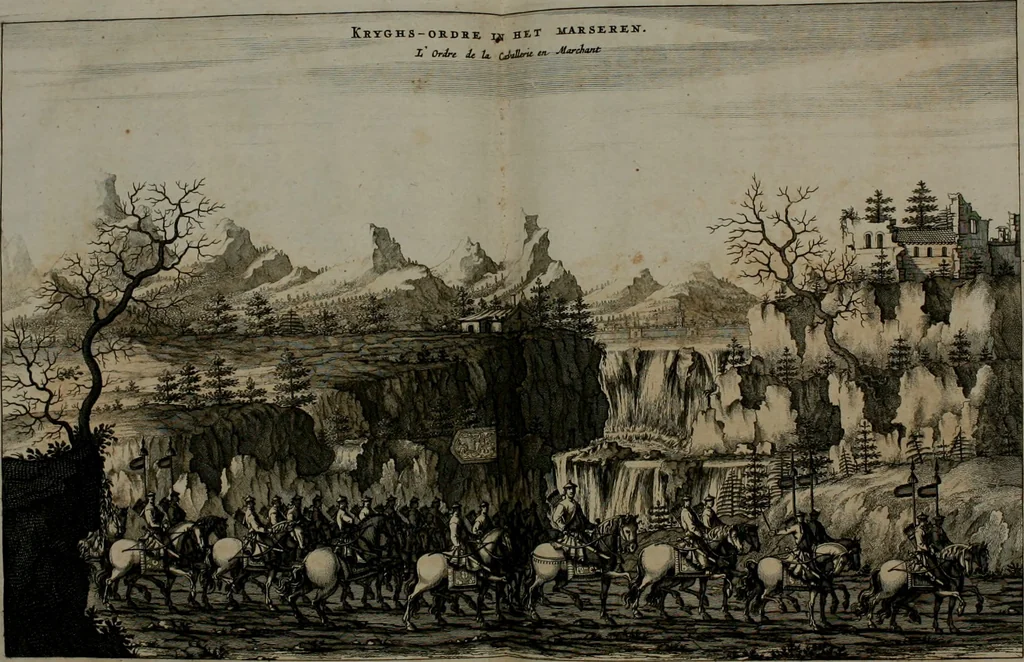 An illustration from L'ambassade de la Compagnie orientale des Provinces Unies vers l'empereur de la Chine, ou grand cam de Tartarie, faite par les Srs. Pierre de Goyer, & Jacob de Keyser, 1665, leaf 495