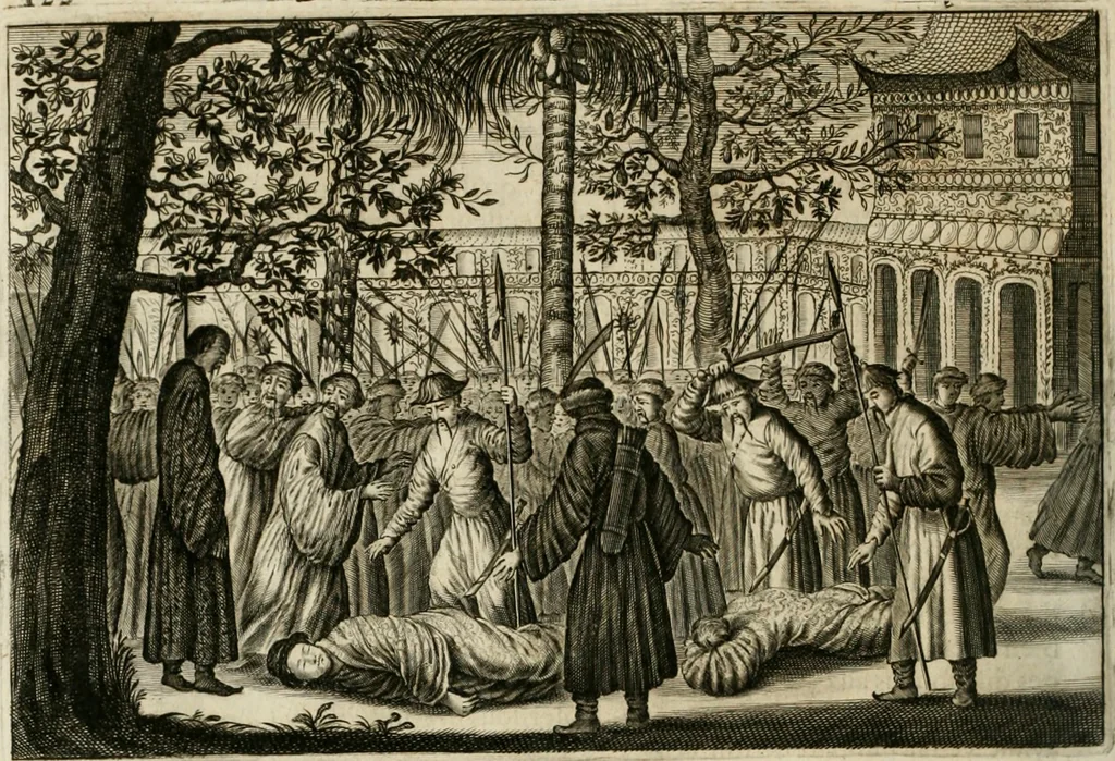 An illustration from L'ambassade de la Compagnie orientale des Provinces Unies vers l'empereur de la Chine, ou grand cam de Tartarie, faite par les Srs. Pierre de Goyer, & Jacob de Keyser, 1665, leaf 507