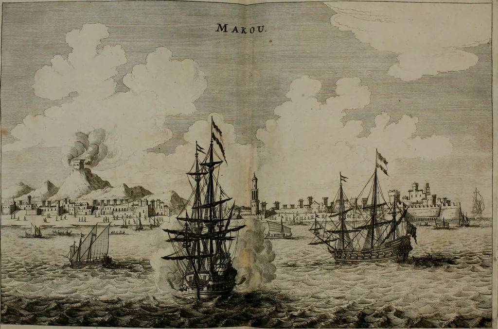 An illustration from L'ambassade de la Compagnie orientale des Provinces Unies vers l'empereur de la Chine, ou grand cam de Tartarie, faite par les Srs. Pierre de Goyer, & Jacob de Keyser, 1665, leaf 85