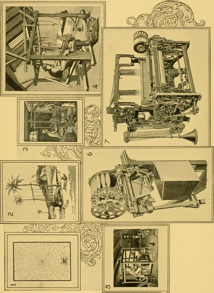 An illustration from Lamb's textile industry of the United States, embracing biographical sketches of prominment men and a historical résumé of the progress of textile manufacture from the earliest records to the present time;, 1911, leaf 163