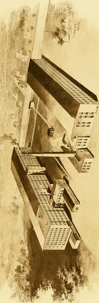 An illustration from Lamb's textile industry of the United States, embracing biographical sketches of prominment men and a historical résumé of the progress of textile manufacture from the earliest records to the present time;, 1911, leaf 540