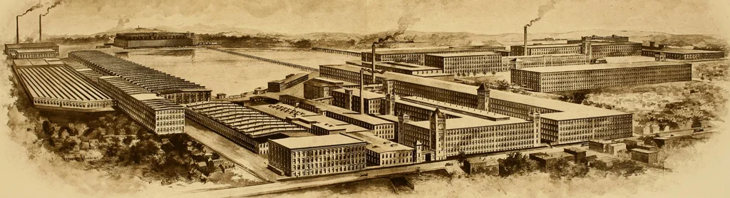 An illustration from Lamb's textile industry of the United States, embracing biographical sketches of prominment men and a historical résumé of the progress of textile manufacture from the earliest records to the present time;, 1911, leaf 592