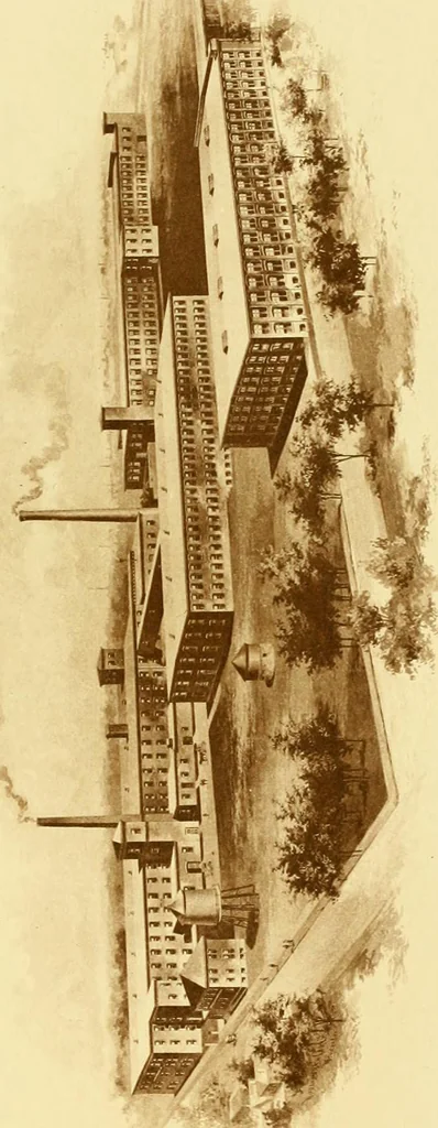 An illustration from Lamb's textile industry of the United States, embracing biographical sketches of prominment men and a historical résumé of the progress of textile manufacture from the earliest records to the present time;, 1911, leaf 602