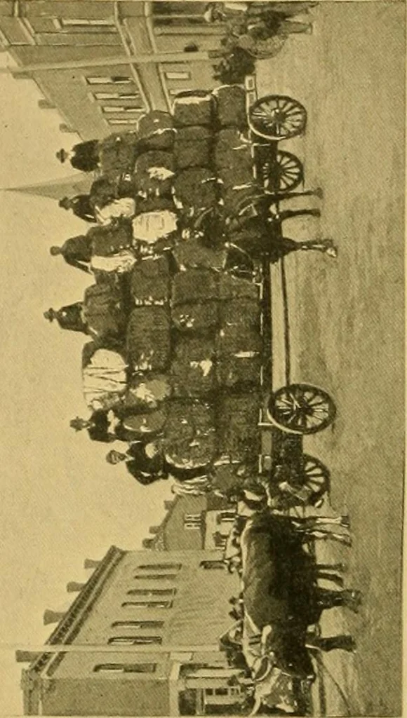 An illustration from Lamb's textile industry of the United States, embracing biographical sketches of prominment men and a historical résumé of the progress of textile manufacture from the earliest records to the present time;, 1911, leaf 61