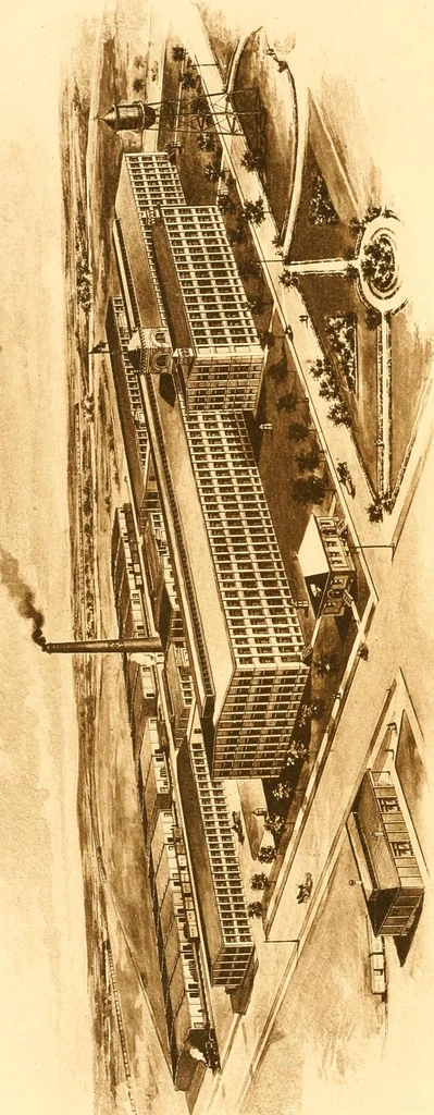 An illustration from Lamb's textile industry of the United States, embracing biographical sketches of prominment men and a historical résumé of the progress of textile manufacture from the earliest records to the present time;, 1916, leaf 565