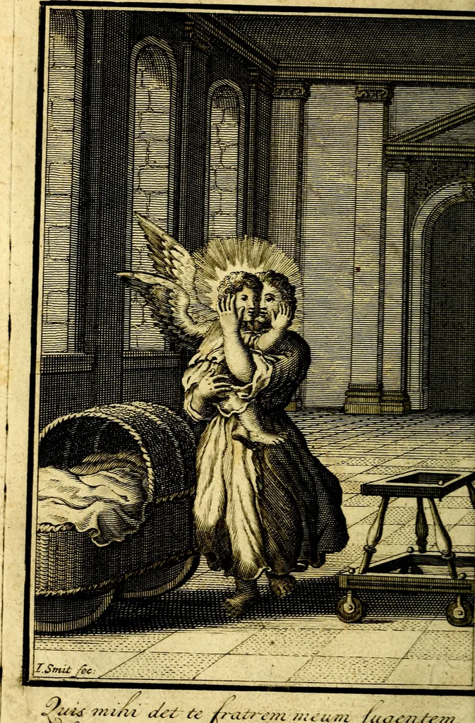 An illustration from L'ame amante de son Dieu, representée dans les emblémes de Hermannus Hugo sur ses pieux desirs: & dans ceux d'Othon Vaenius sur l'amour divin, 1717, leaf 107