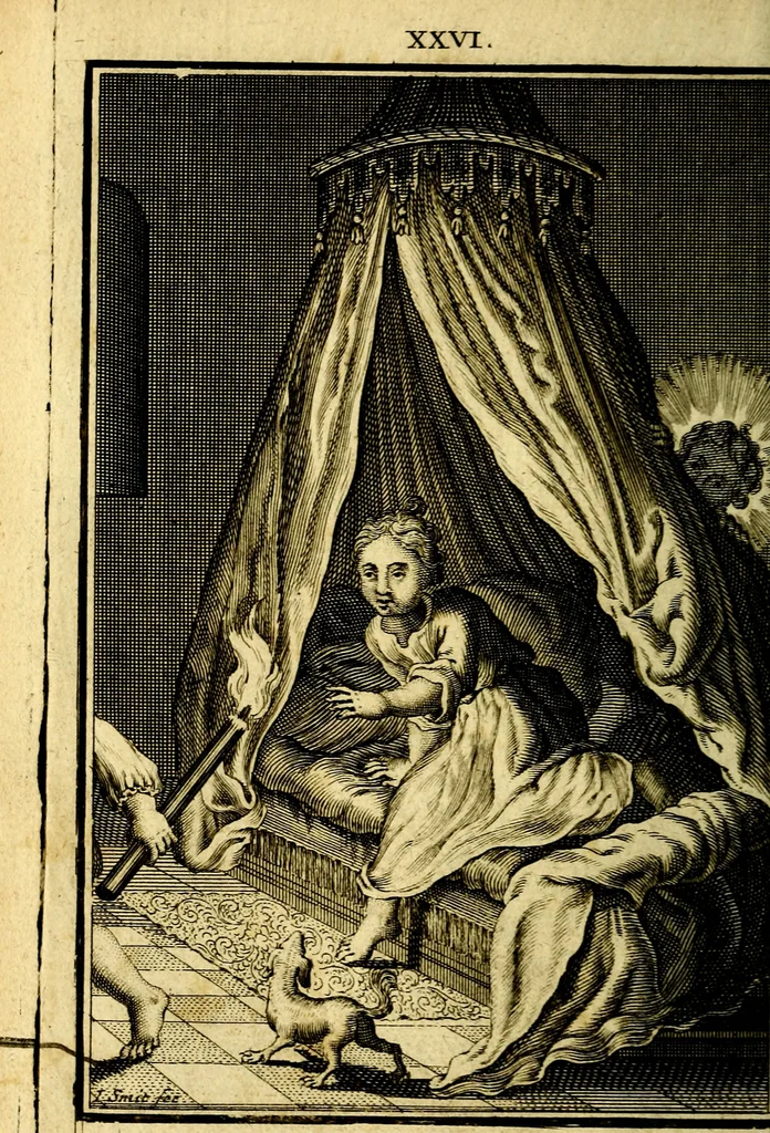 An illustration from L'ame amante de son Dieu, representée dans les emblémes de Hermannus Hugo sur ses pieux desirs: & dans ceux d'Othon Vaenius sur l'amour divin, 1717, leaf 113