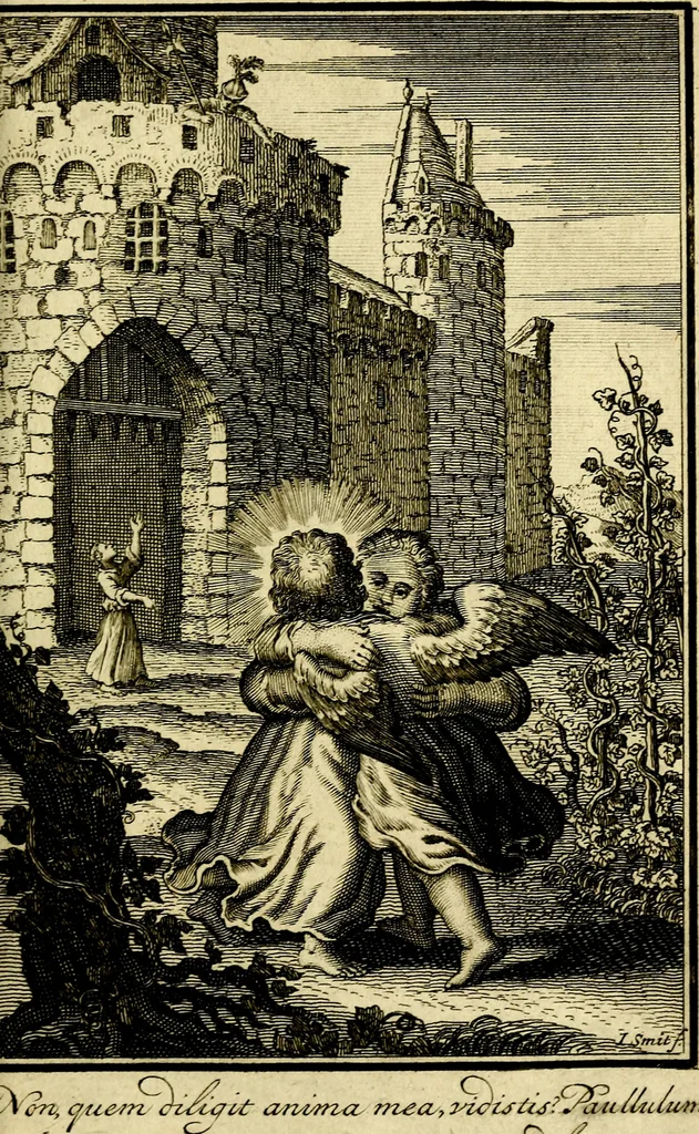 An illustration from L'ame amante de son Dieu, representée dans les emblémes de Hermannus Hugo sur ses pieux desirs: & dans ceux d'Othon Vaenius sur l'amour divin, 1717, leaf 116