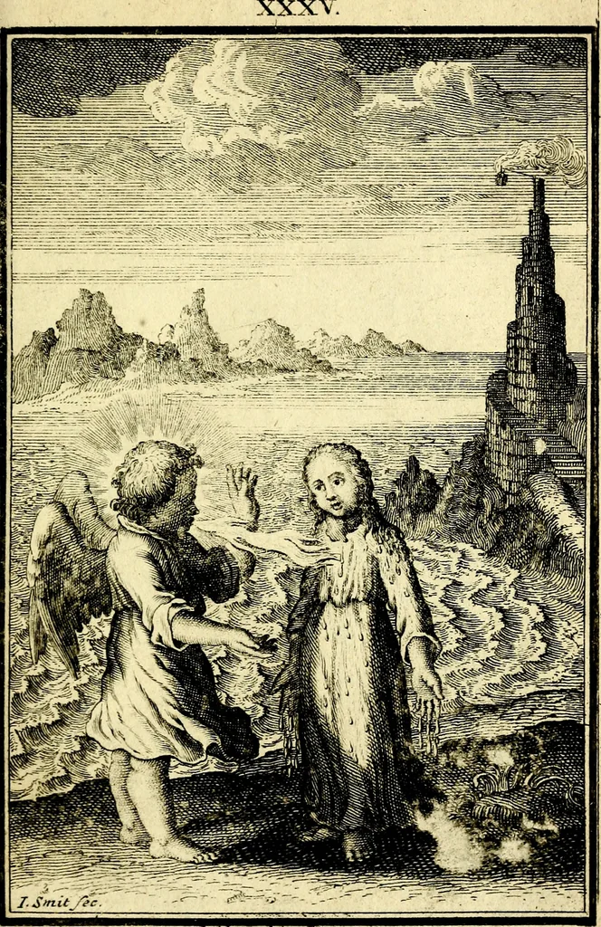 An illustration from L'ame amante de son Dieu, representée dans les emblémes de Hermannus Hugo sur ses pieux desirs: & dans ceux d'Othon Vaenius sur l'amour divin, 1717, leaf 140