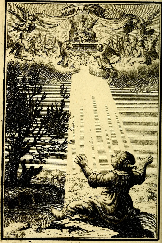 An illustration from L'ame amante de son Dieu, representée dans les emblémes de Hermannus Hugo sur ses pieux desirs: & dans ceux d'Othon Vaenius sur l'amour divin, 1717, leaf 167
