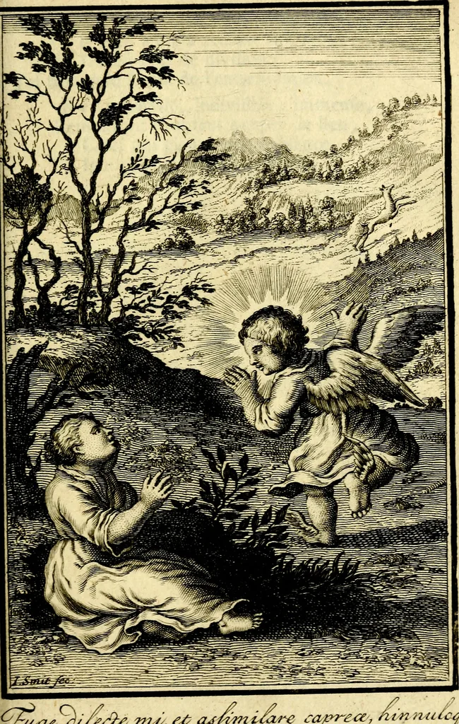 An illustration from L'ame amante de son Dieu, representée dans les emblémes de Hermannus Hugo sur ses pieux desirs: & dans ceux d'Othon Vaenius sur l'amour divin, 1717, leaf 170