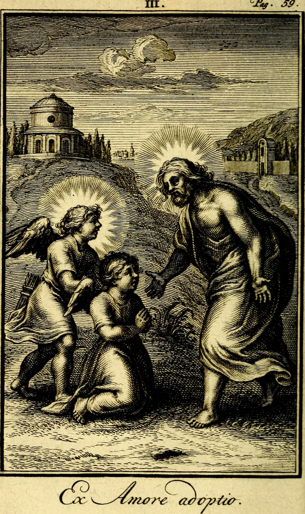 An illustration from L'ame amante de son Dieu, representée dans les emblémes de Hermannus Hugo sur ses pieux desirs: & dans ceux d'Othon Vaenius sur l'amour divin, 1717, leaf 189