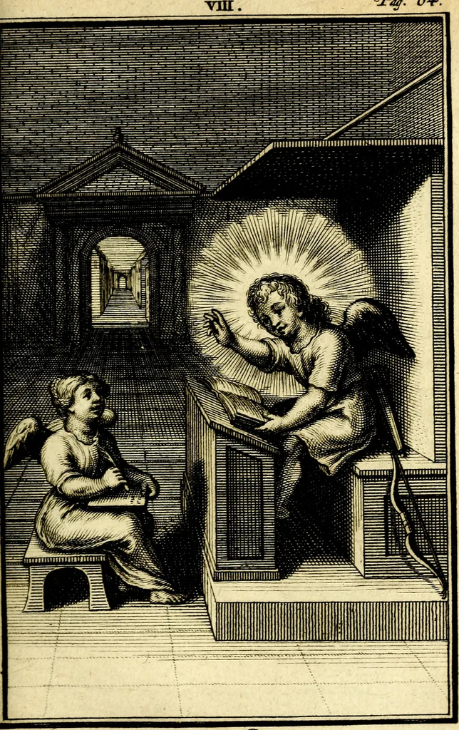 An illustration from L'ame amante de son Dieu, representée dans les emblémes de Hermannus Hugo sur ses pieux desirs: & dans ceux d'Othon Vaenius sur l'amour divin, 1717, leaf 204
