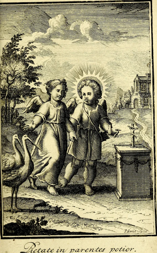 An illustration from L'ame amante de son Dieu, representée dans les emblémes de Hermannus Hugo sur ses pieux desirs: & dans ceux d'Othon Vaenius sur l'amour divin, 1717, leaf 234