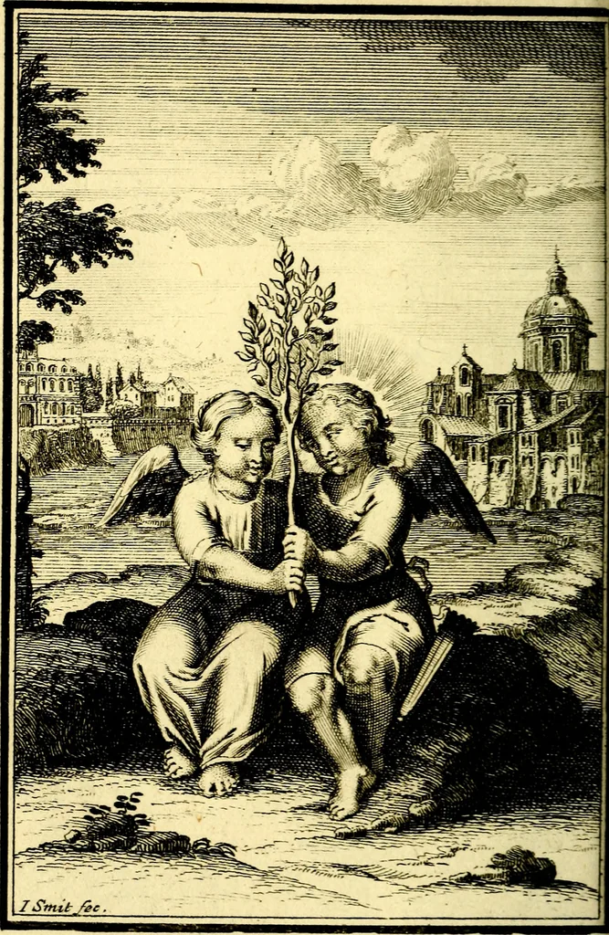 An illustration from L'ame amante de son Dieu, representée dans les emblémes de Hermannus Hugo sur ses pieux desirs: & dans ceux d'Othon Vaenius sur l'amour divin, 1717, leaf 267