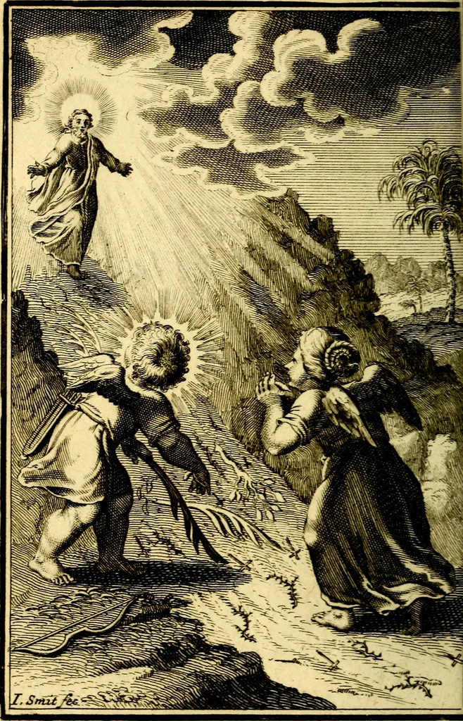 An illustration from L'ame amante de son Dieu, representée dans les emblémes de Hermannus Hugo sur ses pieux desirs: & dans ceux d'Othon Vaenius sur l'amour divin, 1717, leaf 279