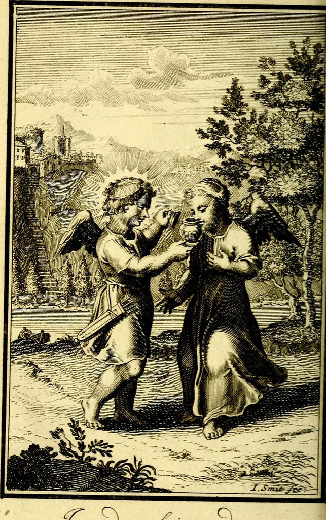 An illustration from L'ame amante de son Dieu, representée dans les emblémes de Hermannus Hugo sur ses pieux desirs: & dans ceux d'Othon Vaenius sur l'amour divin, 1717, leaf 291