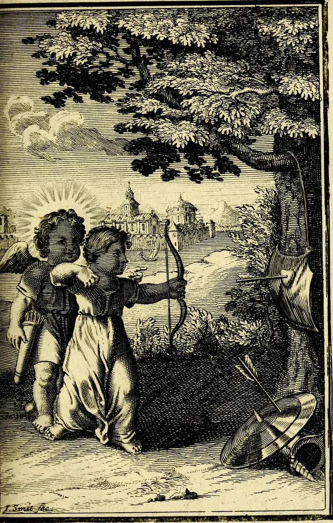An illustration from L'ame amante de son Dieu, representée dans les emblémes de Hermannus Hugo sur ses pieux desirs: & dans ceux d'Othon Vaenius sur l'amour divin, 1717, leaf 306