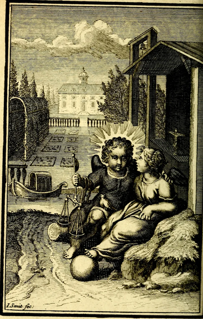 An illustration from L'ame amante de son Dieu, representée dans les emblémes de Hermannus Hugo sur ses pieux desirs: & dans ceux d'Othon Vaenius sur l'amour divin, 1717, leaf 333