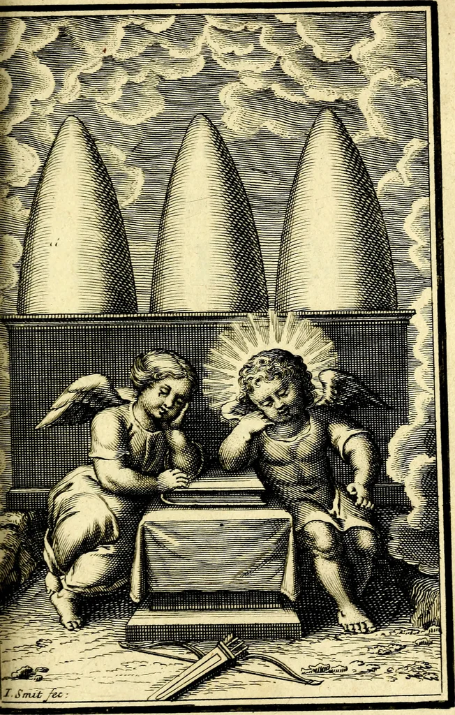 An illustration from L'ame amante de son Dieu, representée dans les emblémes de Hermannus Hugo sur ses pieux desirs: & dans ceux d'Othon Vaenius sur l'amour divin, 1717, leaf 358