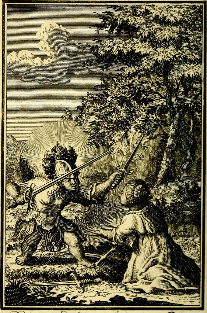 An illustration from L'ame amante de son Dieu, representée dans les emblémes de Hermannus Hugo sur ses pieux desirs: & dans ceux d'Othon Vaenius sur l'amour divin, 1717, leaf 53