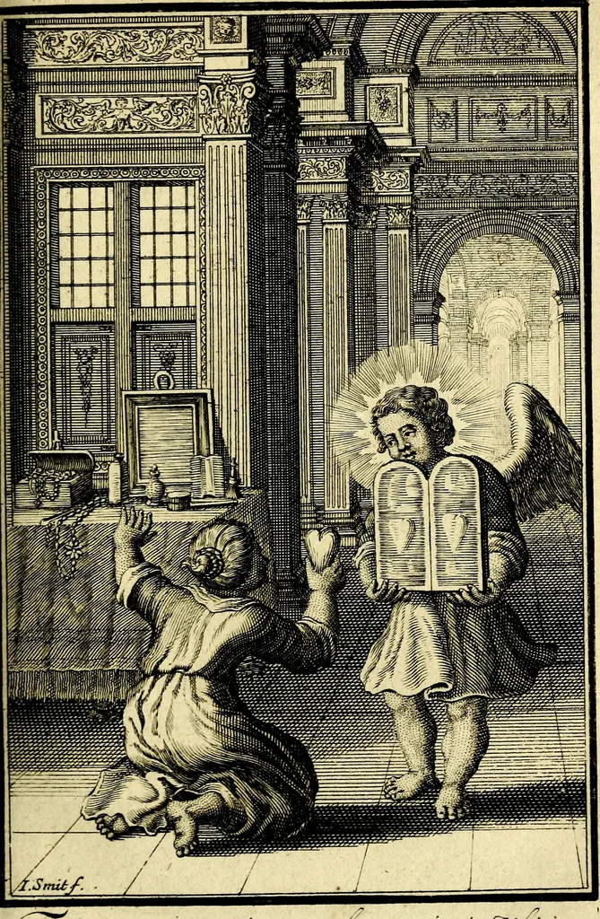 An illustration from L'ame amante de son Dieu, representée dans les emblémes de Hermannus Hugo sur ses pieux desirs: & dans ceux d'Othon Vaenius sur l'amour divin, 1717, leaf 98