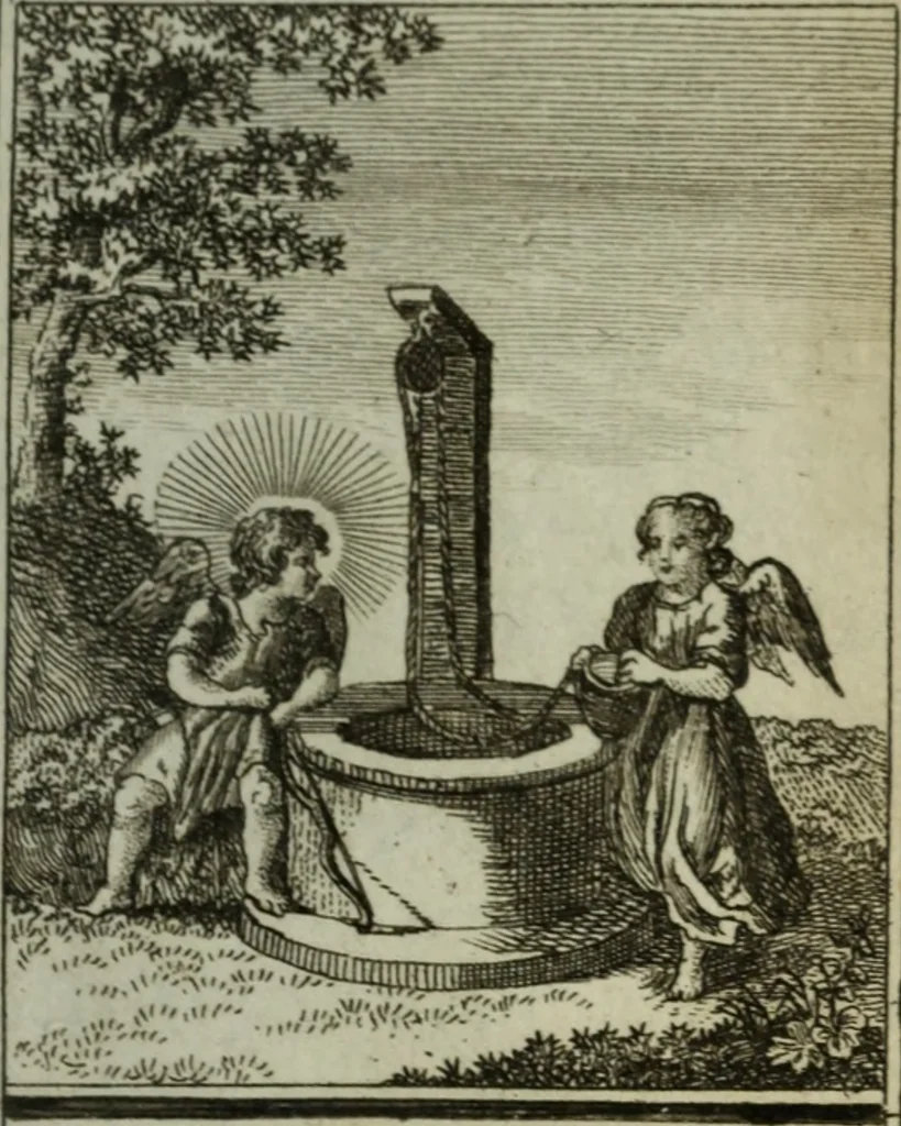 An illustration from L'ame amante de son Dieu, représentée dans les emblemes de Hermannus Hugo, et dans ceux d'Othon Vaenius sur l'amour divin. Avec des figures nouvelles accompagnées de vers qui en font l'application aux dispositions les plus essentielles de la vie intérieure, 1790, leaf 170