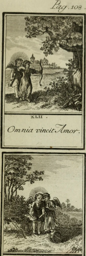 An illustration from L'ame amante de son Dieu, représentée dans les emblemes de Hermannus Hugo, et dans ceux d'Othon Vaenius sur l'amour divin. Avec des figures nouvelles accompagnées de vers qui en font l'application aux dispositions les plus essentielles de la vie intérieure, 1790, leaf 178