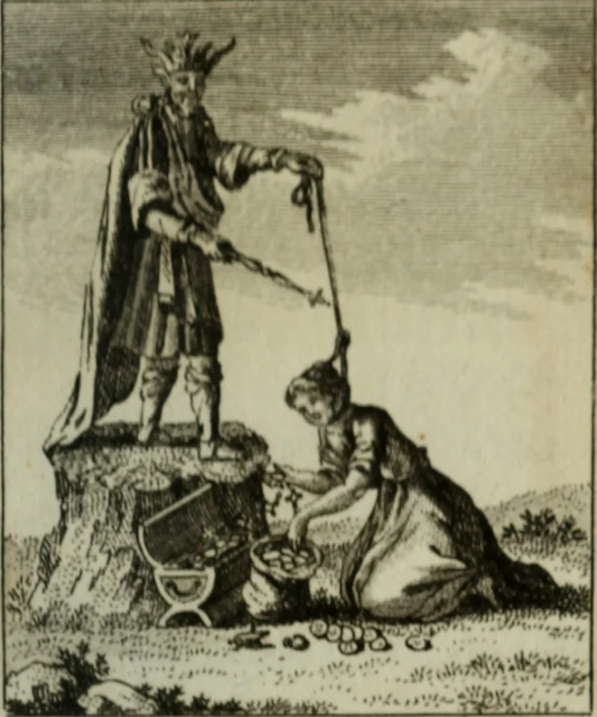 An illustration from L'ame amante de son Dieu, représentée dans les emblemes de Hermannus Hugo, et dans ceux d'Othon Vaenius sur l'amour divin. Avec des figures nouvelles accompagnées de vers qui en font l'application aux dispositions les plus essentielles de la vie intérieure, 1790, leaf 230