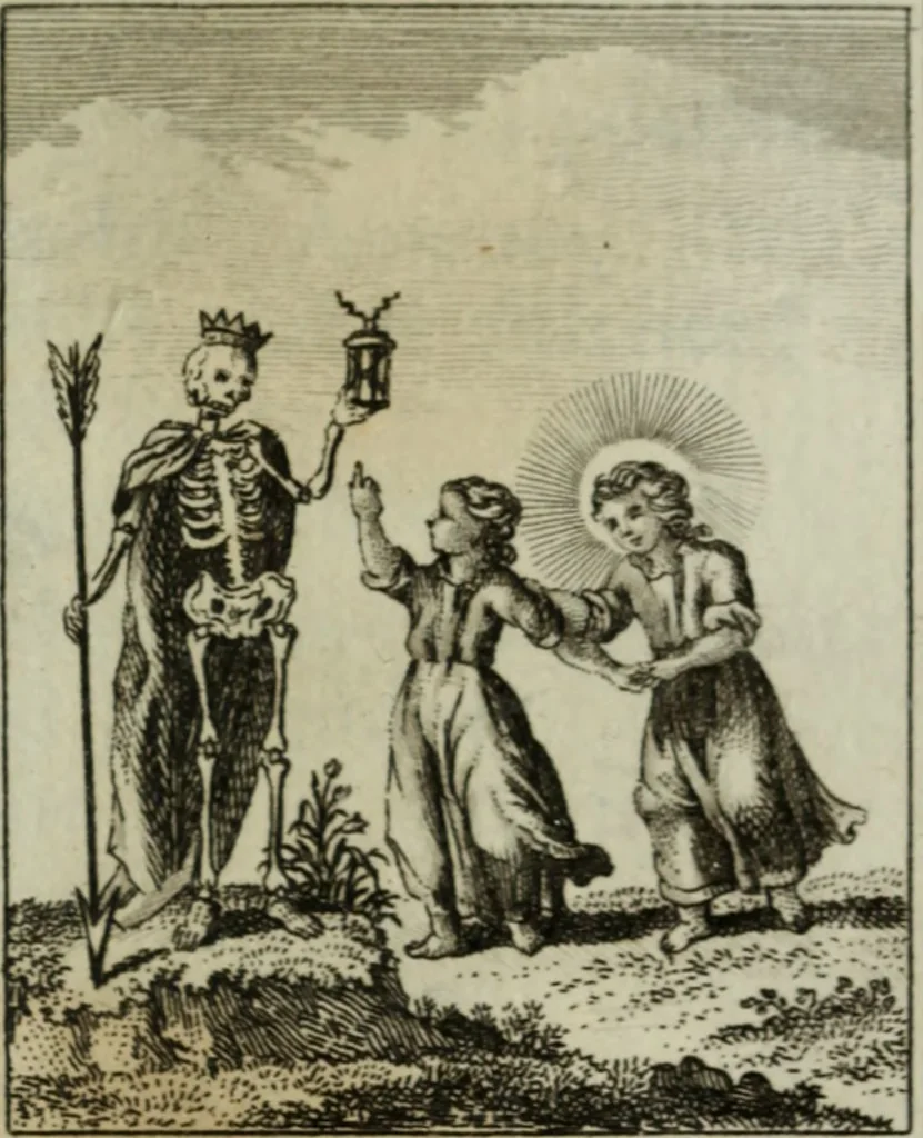 An illustration from L'ame amante de son Dieu, représentée dans les emblemes de Hermannus Hugo, et dans ceux d'Othon Vaenius sur l'amour divin. Avec des figures nouvelles accompagnées de vers qui en font l'application aux dispositions les plus essentielles de la vie intérieure, 1790, leaf 234