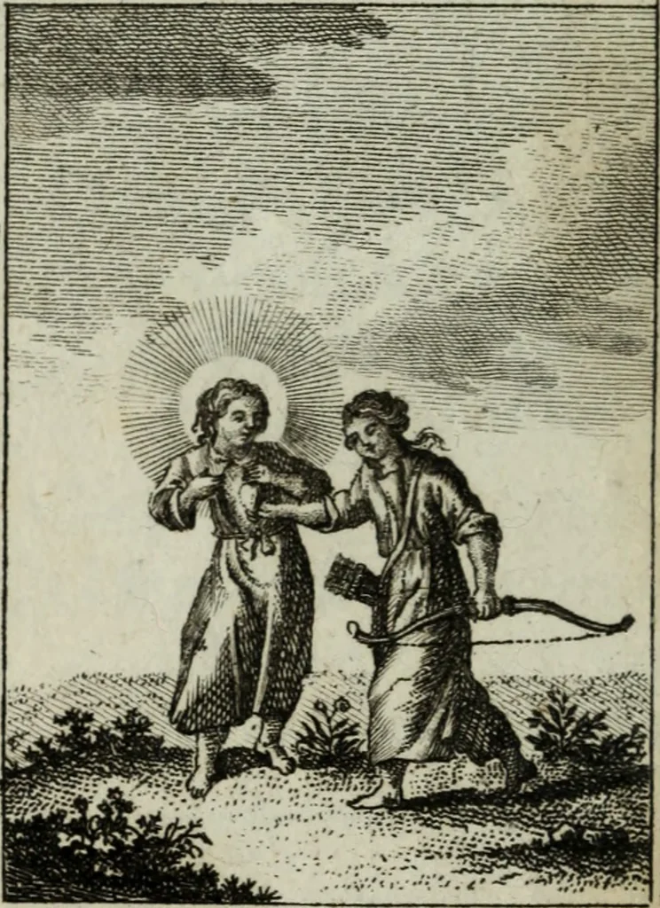 An illustration from L'ame amante de son Dieu, représentée dans les emblemes de Hermannus Hugo, et dans ceux d'Othon Vaenius sur l'amour divin. Avec des figures nouvelles accompagnées de vers qui en font l'application aux dispositions les plus essentielles de la vie intérieure, 1790, leaf 249