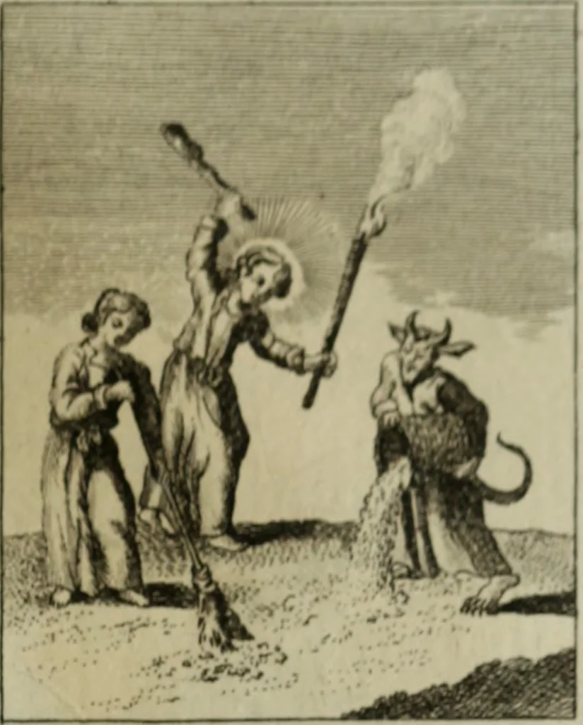 An illustration from L'ame amante de son Dieu, représentée dans les emblemes de Hermannus Hugo, et dans ceux d'Othon Vaenius sur l'amour divin. Avec des figures nouvelles accompagnées de vers qui en font l'application aux dispositions les plus essentielles de la vie intérieure, 1790, leaf 268