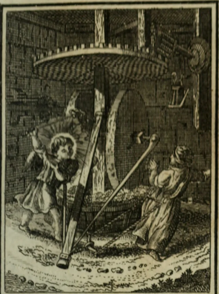 An illustration from L'ame amante de son Dieu, représentée dans les emblemes de Hermannus Hugo, et dans ceux d'Othon Vaenius sur l'amour divin. Avec des figures nouvelles accompagnées de vers qui en font l'application aux dispositions les plus essentielles de la vie intérieure, 1790, leaf 36